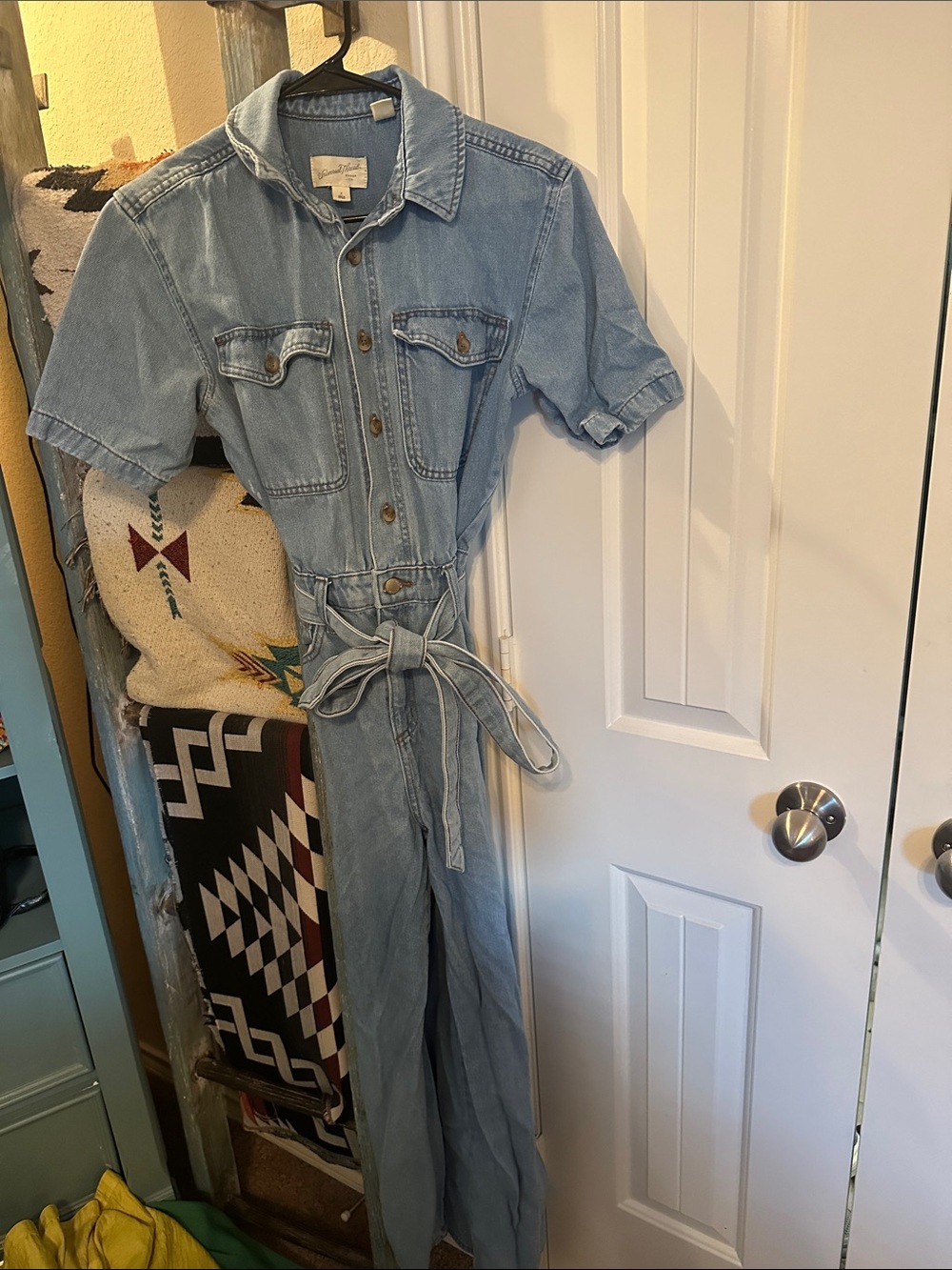 Universal Thread Light Blue Denim Jumpsuit